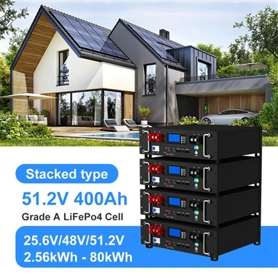 Rack montiert 20 kWh 400AH 51,2 V Lithium-Akku mit hoher Kapazität