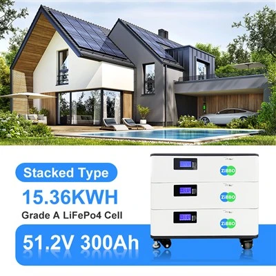 Energiespeicher für Privathaushalte, 15 kWh, gestapelte Solarbatterie, 51,2 V, 300 Ah, langer Lebenszyklus